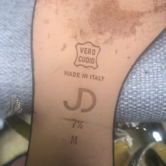 Size 7 1/2, vintage Joan and David too block heeled sanders. - Picture 4 of 9